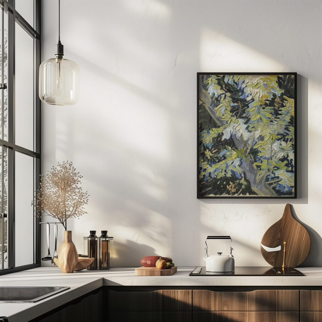 Acacia in Flowers Vincent van Gogh 6 mockup