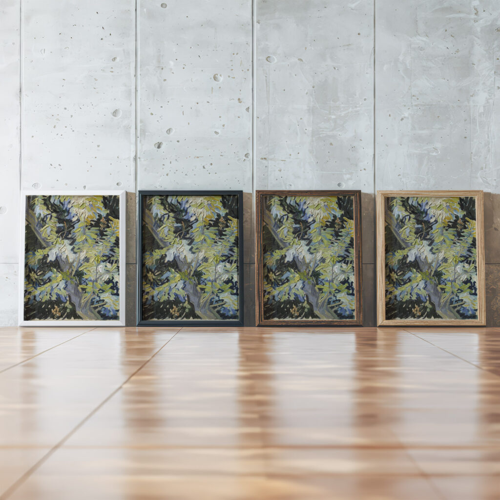 Acacia in Flowers Vincent van Gogh framed posters mockup