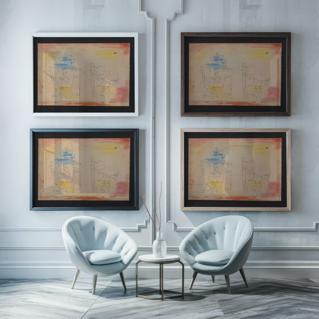 Acrobats 1915 Paul Klee framed posters mockup