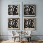 Adam and Eve Der Sundenfall 1919 Lovis Corinth framed posters mockup