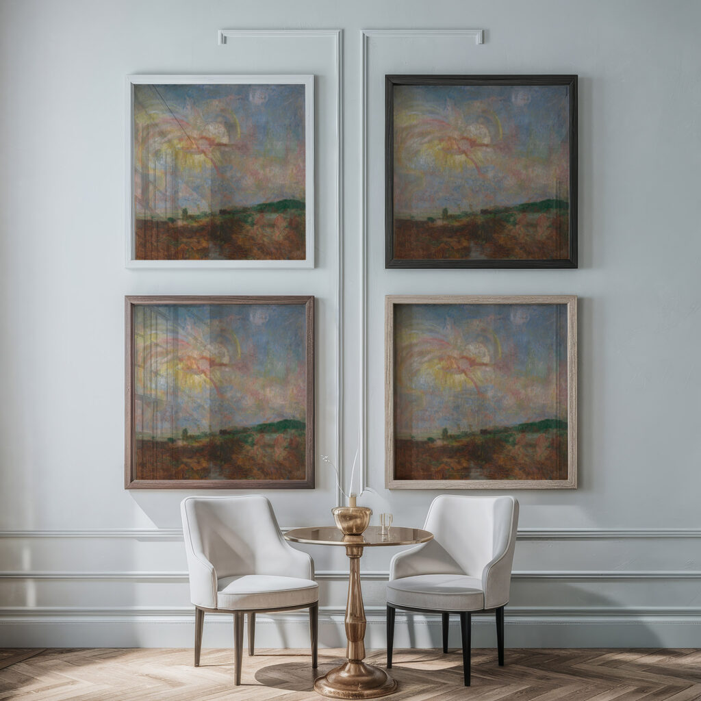 Adam and Eve Expelled from Paradise 1887 James Ensor framed posters mockup