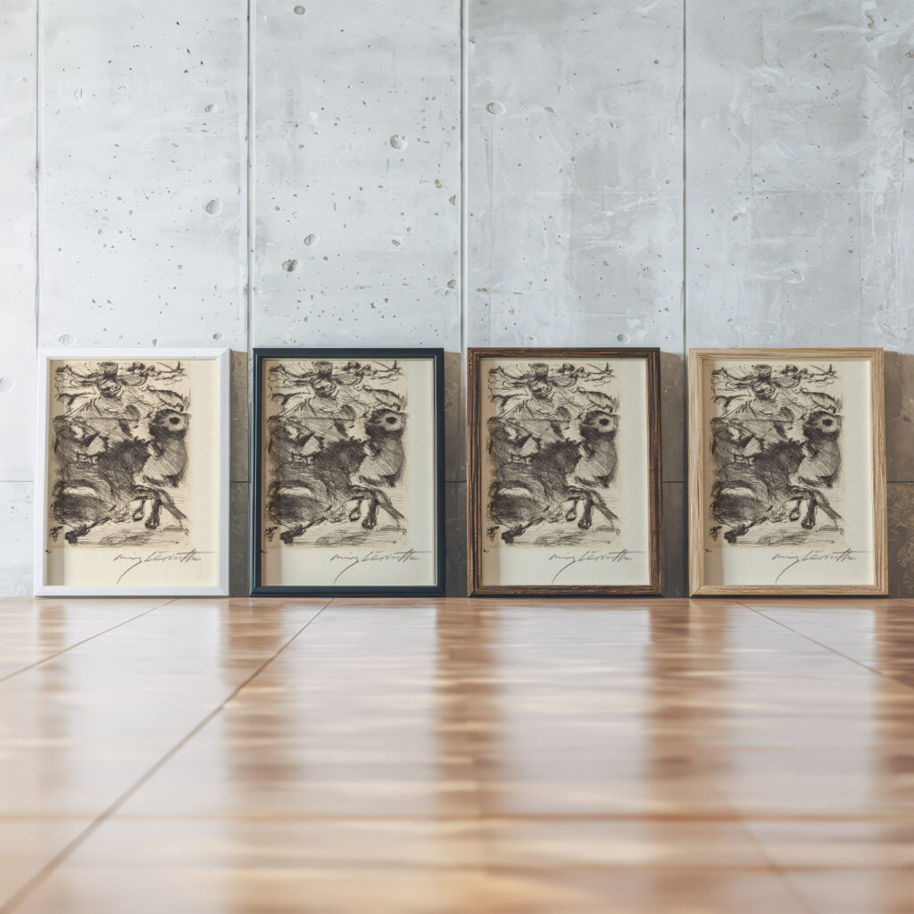 Adhba the Camel Adhba die Kamelin 1919 Lovis Corinth framed posters mockup