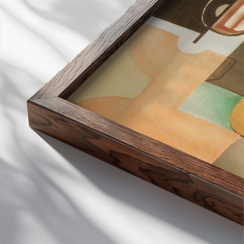 African King 1920 Josef Capek close up dark wood mockup