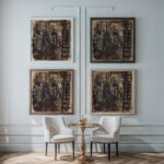 Aften i kostalden 1885 Theodor Philipsen framed posters mockup