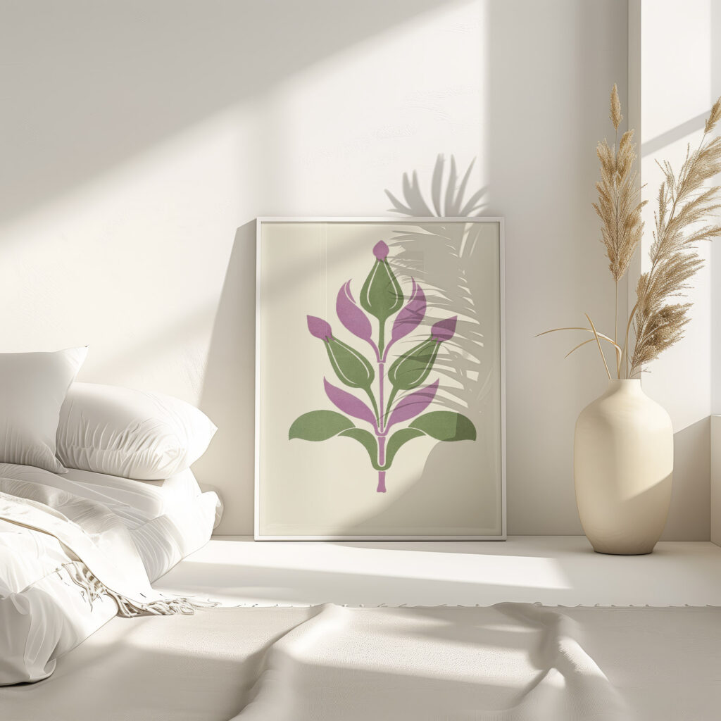 Agreeable Contrast of Plum Violet and Sage Green 1912 James Ward 4 mockup