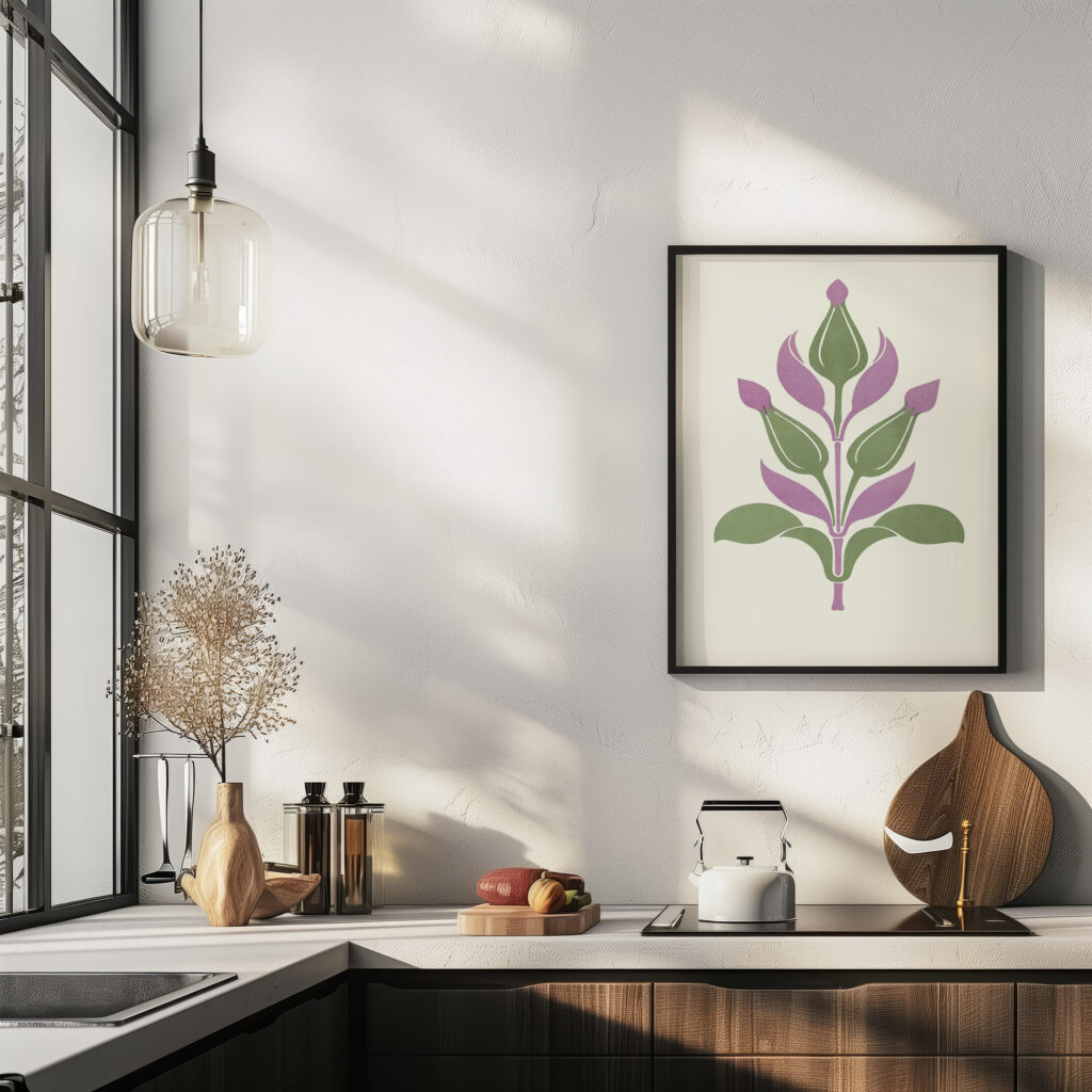 Agreeable Contrast of Plum Violet and Sage Green 1912 James Ward 6 mockup