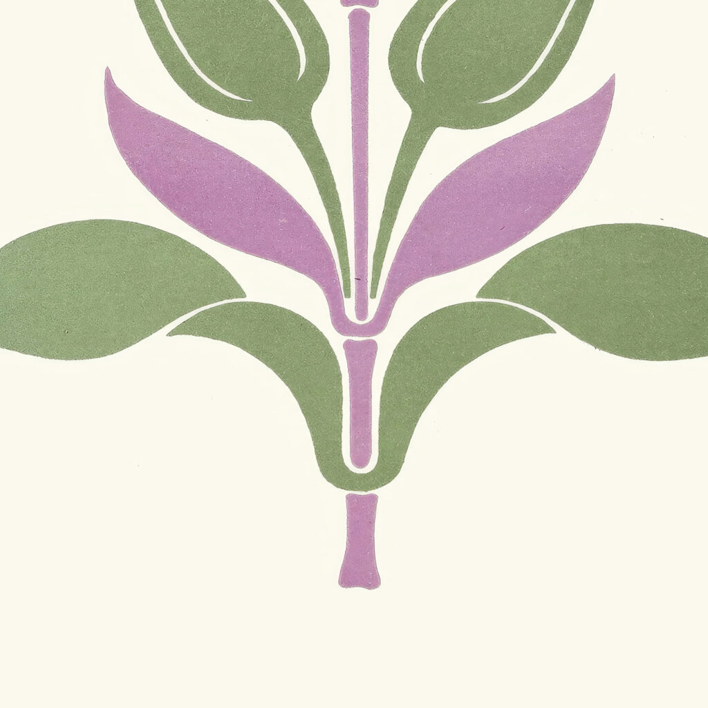 Agreeable Contrast of Plum Violet and Sage Green 1912 James Ward 8 mockup
