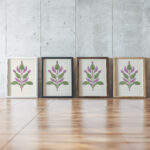 Agreeable Contrast of Plum Violet and Sage Green 1912 James Ward framed posters mockup