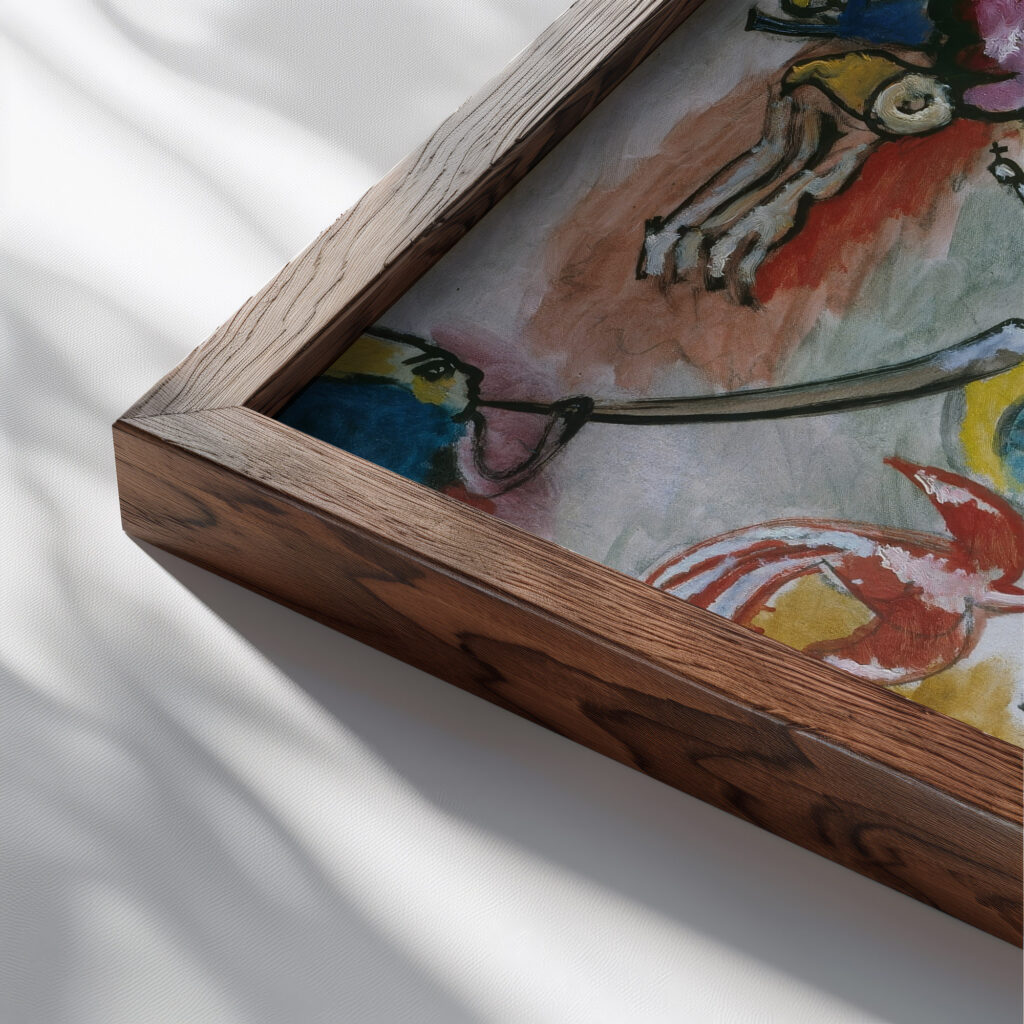 All Saints Day II 1913 Wassily Kandinsky close up dark wood mockup