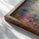 Allegorie rose circa 1885 Pierre Auguste Renoir close up dark wood mockup