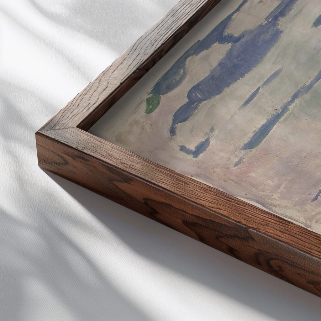 Alma Mater Exploring Children 1914–15 Edvard Munch close up dark wood mockup