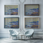 Along the coast 1913 Allen Tucker framed posters mockup