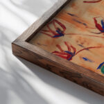 Alpenveilchen 1918 Christian Rohlfs close up dark wood mockup