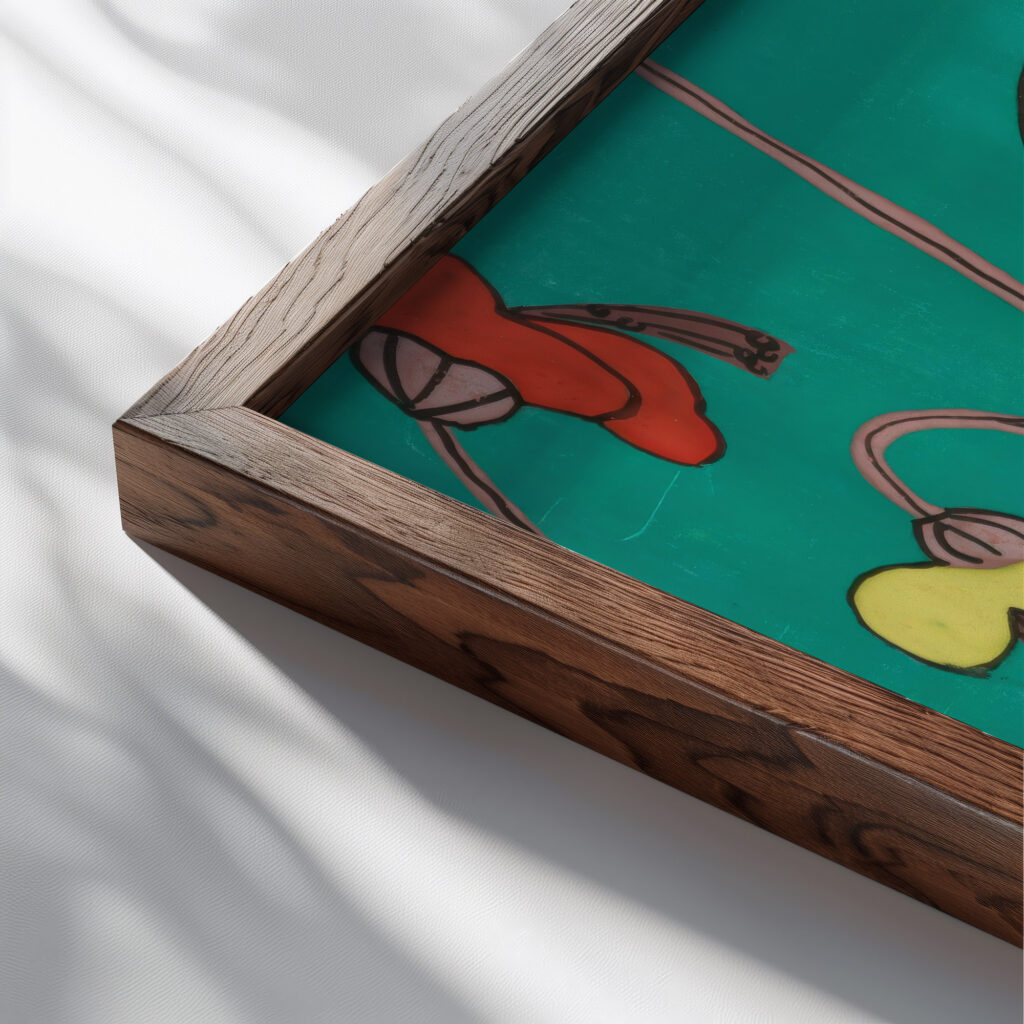 Alpenveilchen Cyclamen II 1920–21 Unknown close up dark wood mockup