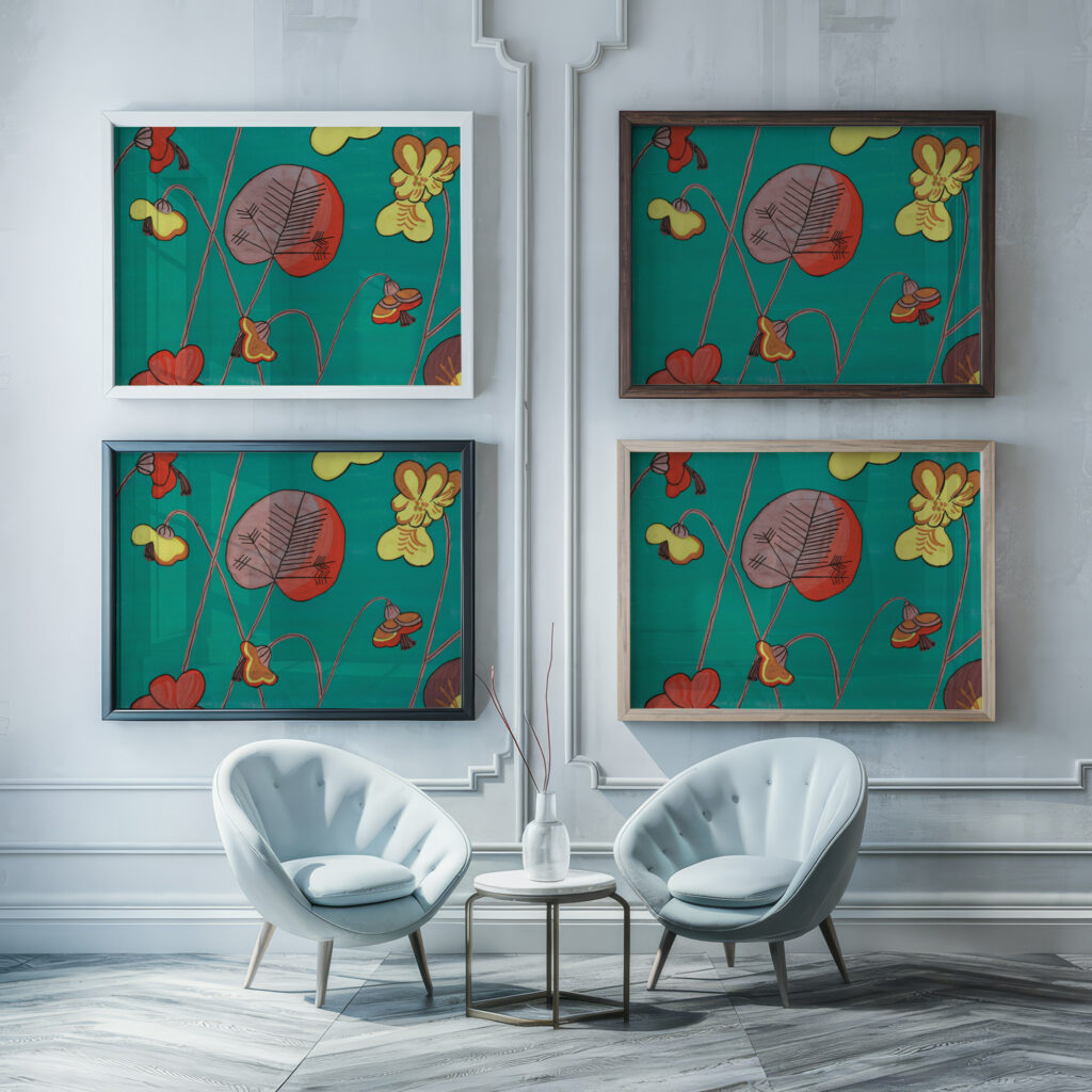 Alpenveilchen Cyclamen II 1920–21 Unknown framed posters mockup