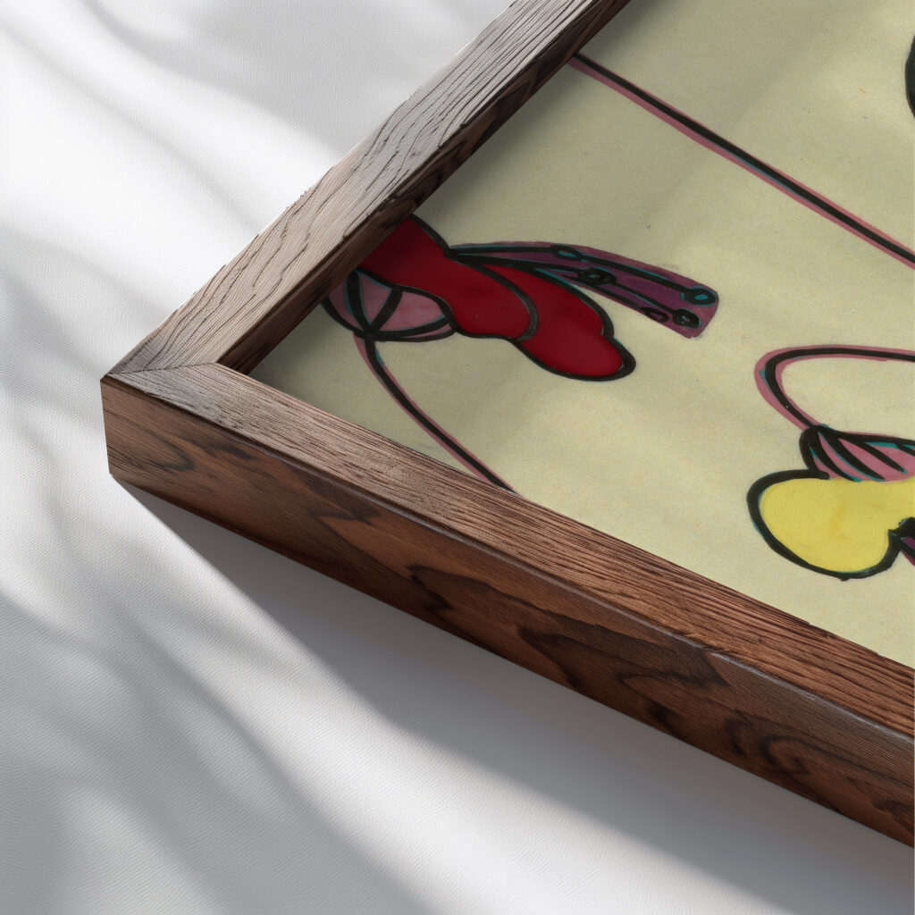 Alpenveilchen Cyclamen III 1920–21 Unknown close up dark wood mockup
