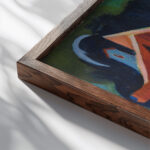 Alphutte 1919 Ernst Ludwig Kirchner close up dark wood mockup