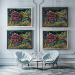 Alphutte 1919 Ernst Ludwig Kirchner framed posters mockup