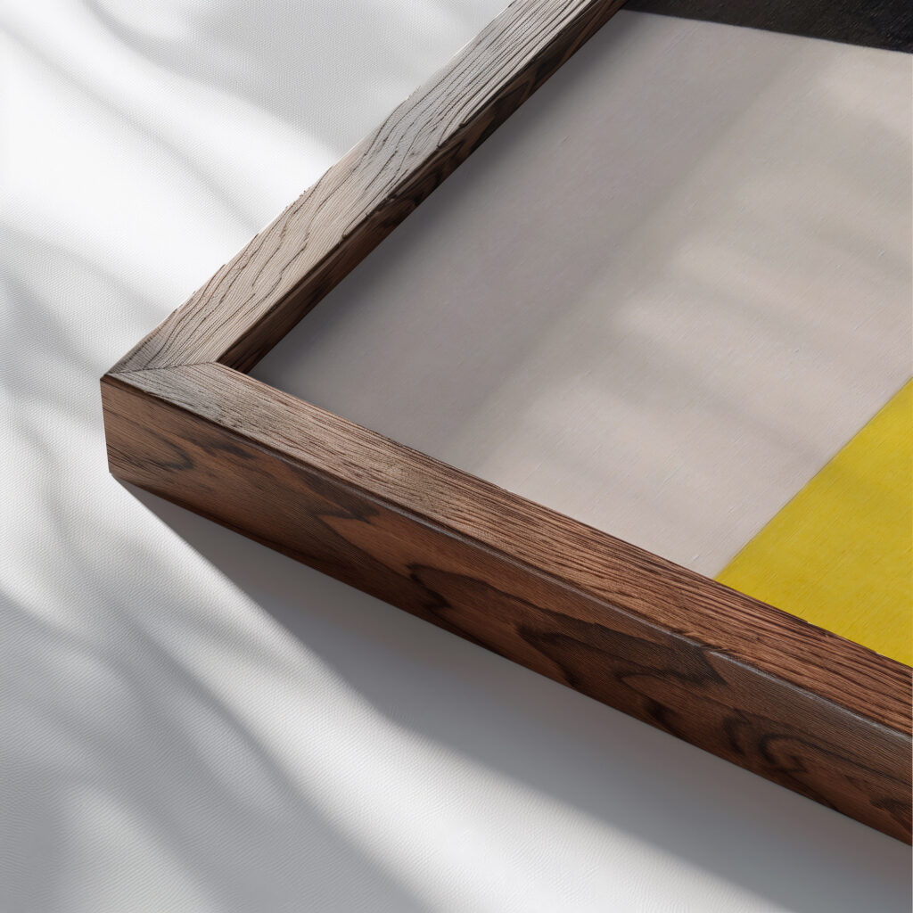 Am 2 1925 Laszlo Moholy Nagy close up dark wood mockup