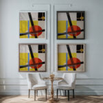 Am 2 1925 Laszlo Moholy Nagy framed posters mockup