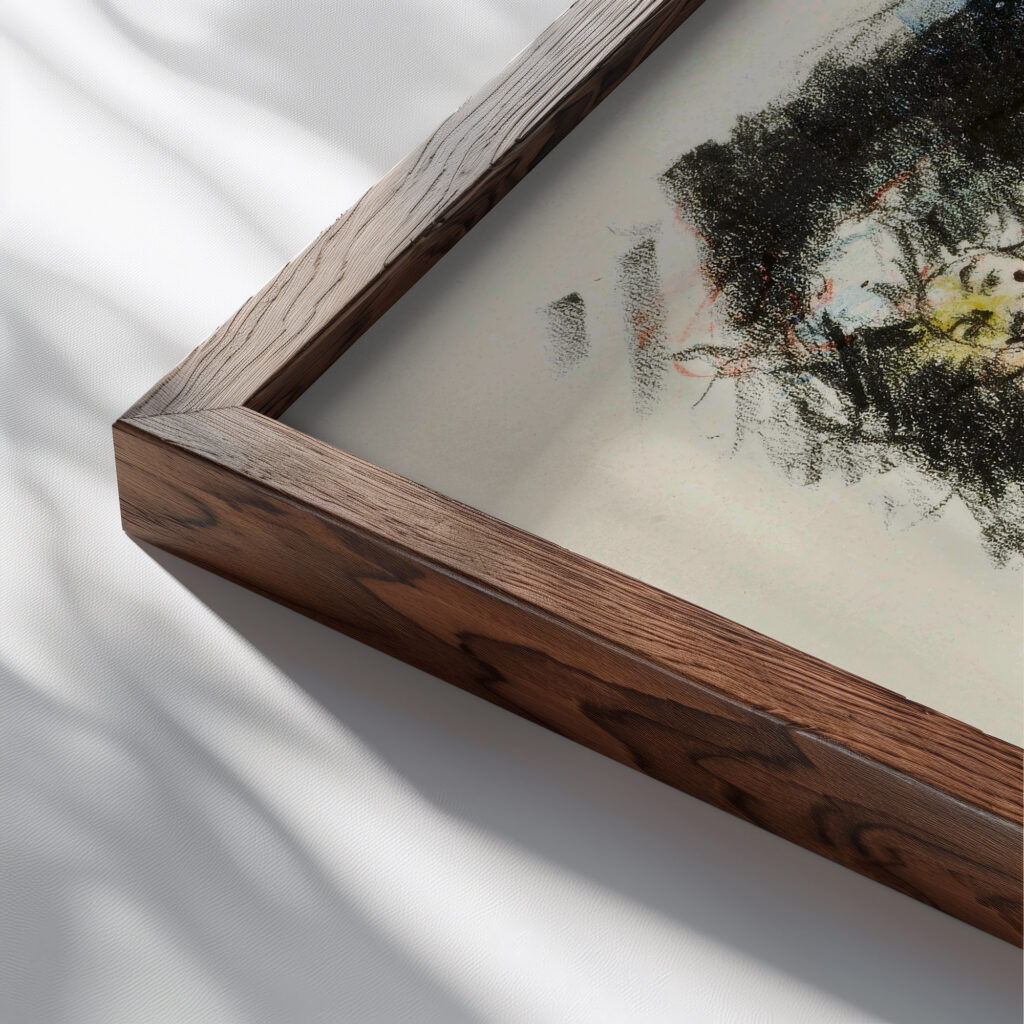 Am Dresdner Hof 1921 Lovis Corinth close up dark wood mockup