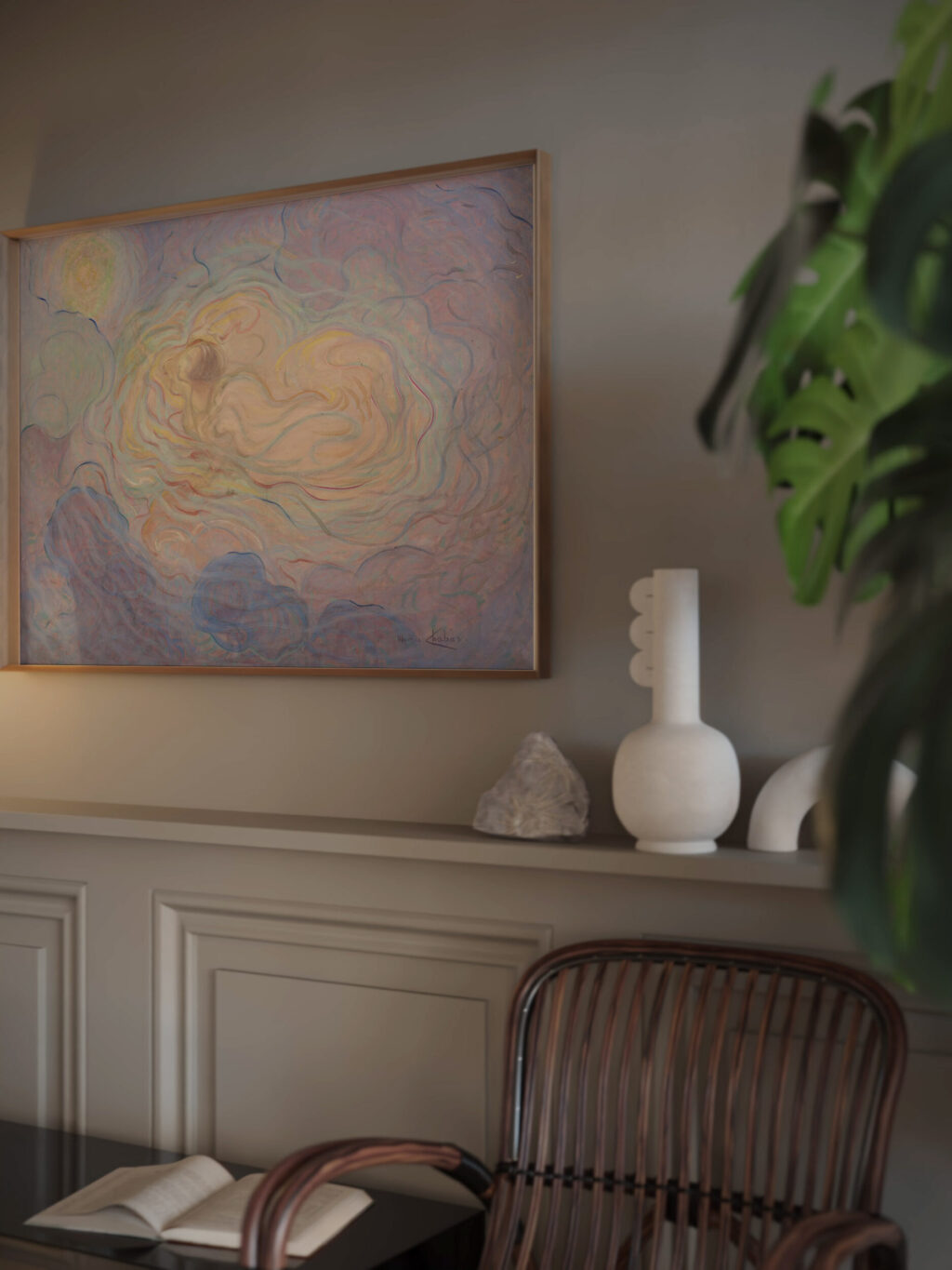 Ame selancant vers son centre damour Maurice Chabas video mockup