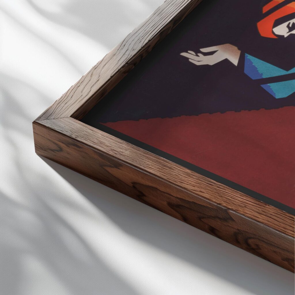 Amos 1956 Binder topaz close up dark wood mockup