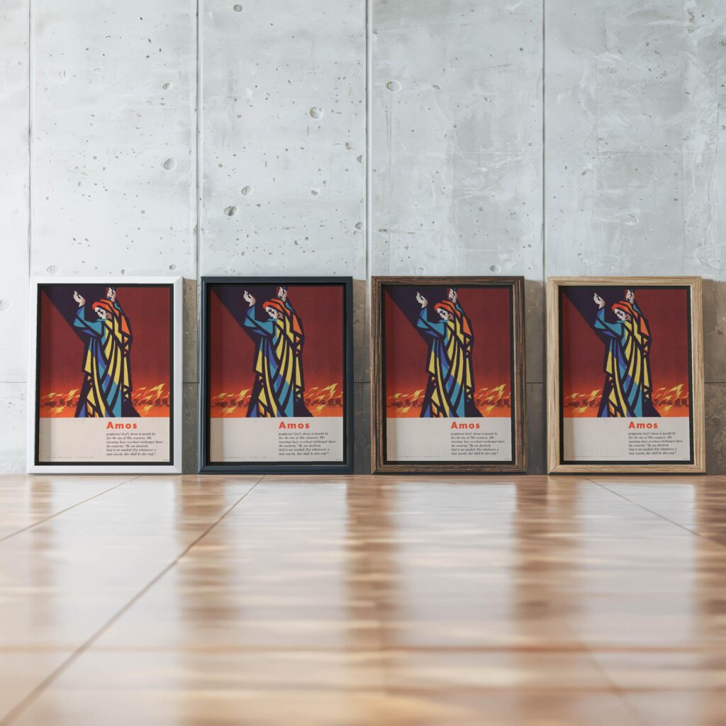 Amos 1956 Binder topaz framed posters mockup