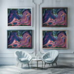 Amselfluh 1922 Ernst Ludwig Kirchner framed posters mockup