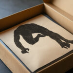 Anatomical study of the neck arm and leg muscles of a man in silhouette 1906 1945 Reijer Stolk video mockup