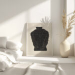 Anatomische studie van de rugspieren van een man in silhouet 1906 Reijer Stolk 4 mockup