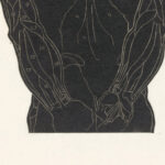 Anatomische studie van de rugspieren van een man in silhouet 1906 Reijer Stolk 8 mockup