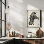 Anatomische studie van de zij en armspieren van een man 1906 Reijer Stolk 6 mockup