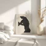 Anatomische studie van de zij en armspieren van een man in silhouet 1906 Reijer Stolk 4 mockup