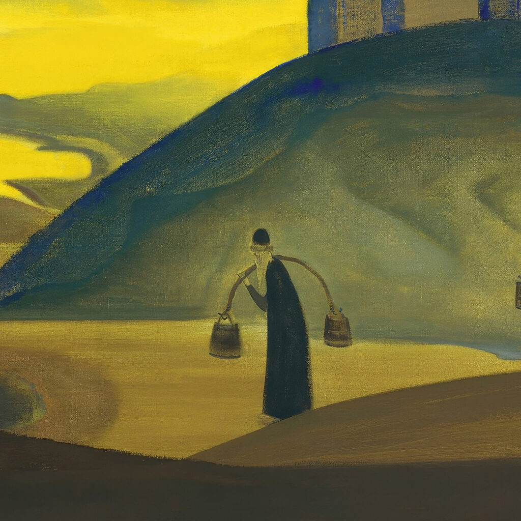 And We are Trying. From the Sancta Series 1922 Nicholas Roerich 8 mockup