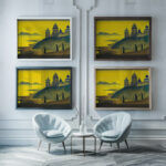 And We are Trying. From the Sancta Series 1922 Nicholas Roerich framed posters mockup