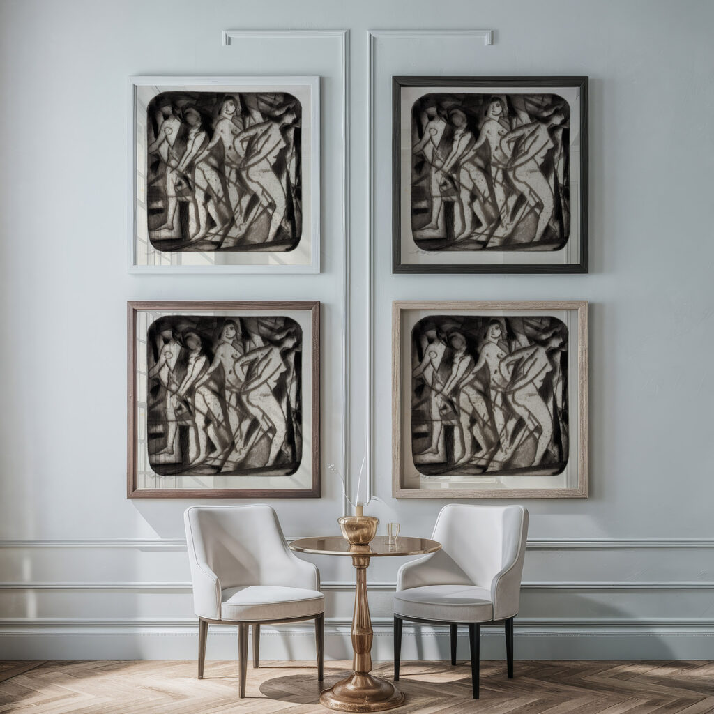 Andante 1916 Arthur Bowen Davies framed posters mockup