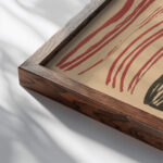 Angst 1896 Edvard Munch close up dark wood mockup