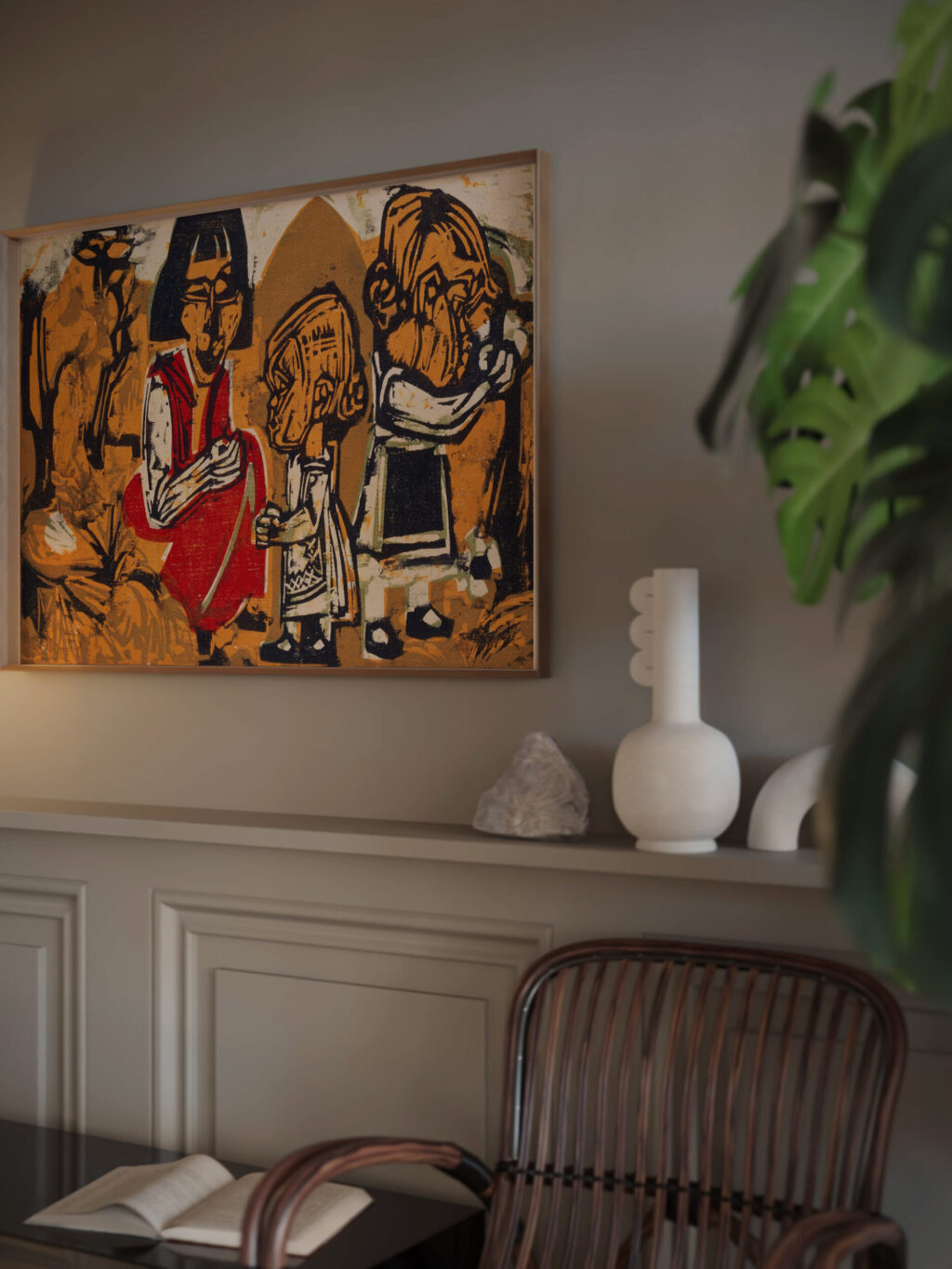 Anna Muller mit Judith und Kaspar 1925 Albert Muller video mockup