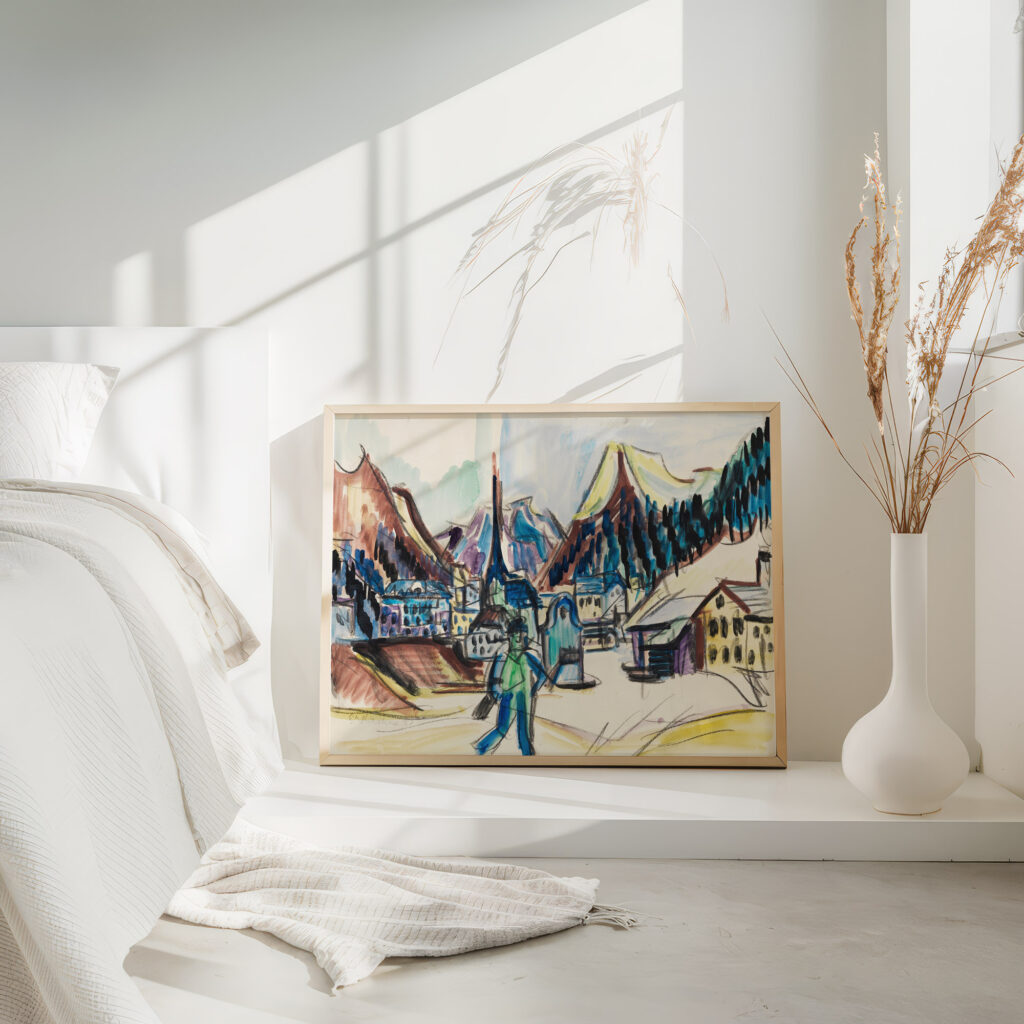 Ansicht von Davos Landschaft bei Davos im Winter 1925 Ernst Ludwig Kirchner 4 mockup