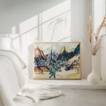 Ansicht von Davos Landschaft bei Davos im Winter 1925 Ernst Ludwig Kirchner 4 mockup