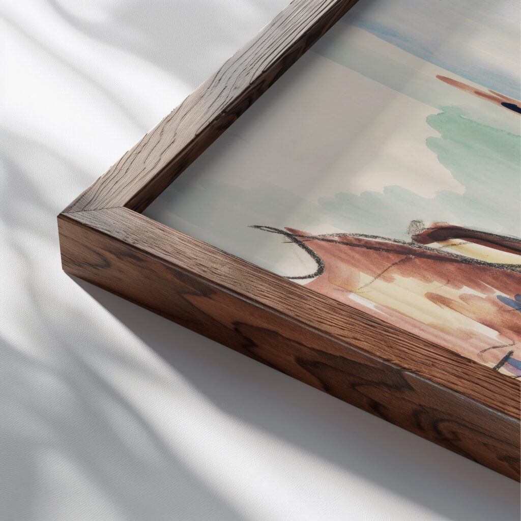 Ansicht von Davos Landschaft bei Davos im Winter 1925 Ernst Ludwig Kirchner close up dark wood mockup