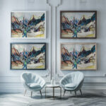 Ansicht von Davos Landschaft bei Davos im Winter 1925 Ernst Ludwig Kirchner framed posters mockup