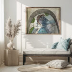 Antropomorf figuur met een harlekijnsmuts onder een boog 1944 01 06 Samuel Jessurun de Mesquita 5 mockup