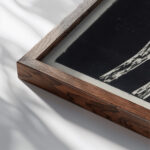 Anxiety 1896 Edvard Munch close up dark wood mockup