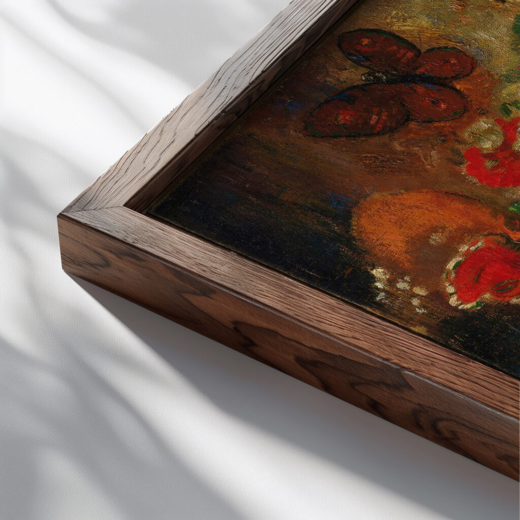 Apparition 1905–10 Odilon Redon close up dark wood mockup