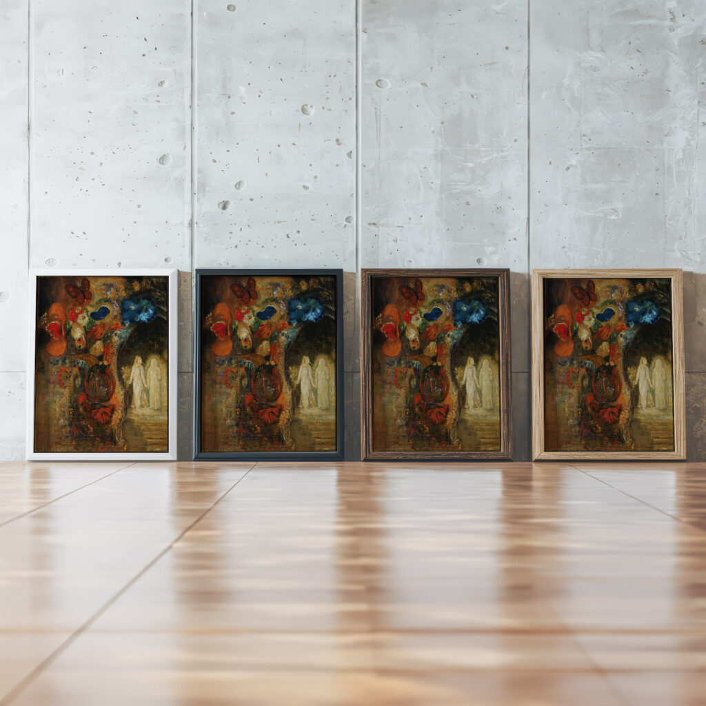 Apparition 1905–10 Odilon Redon framed posters mockup