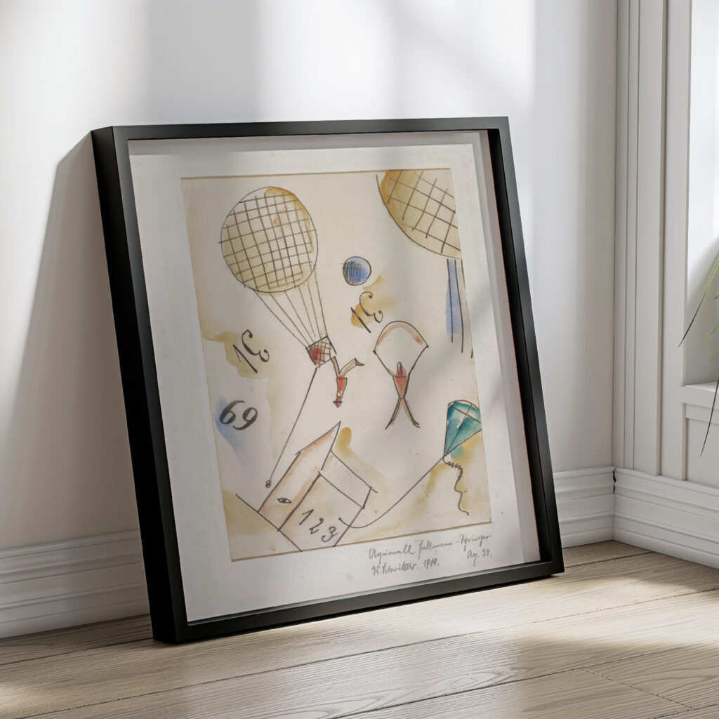 Aq. 34. Aquarell Fallmann Springer 1919 Kurt Schwitters 4 mockup