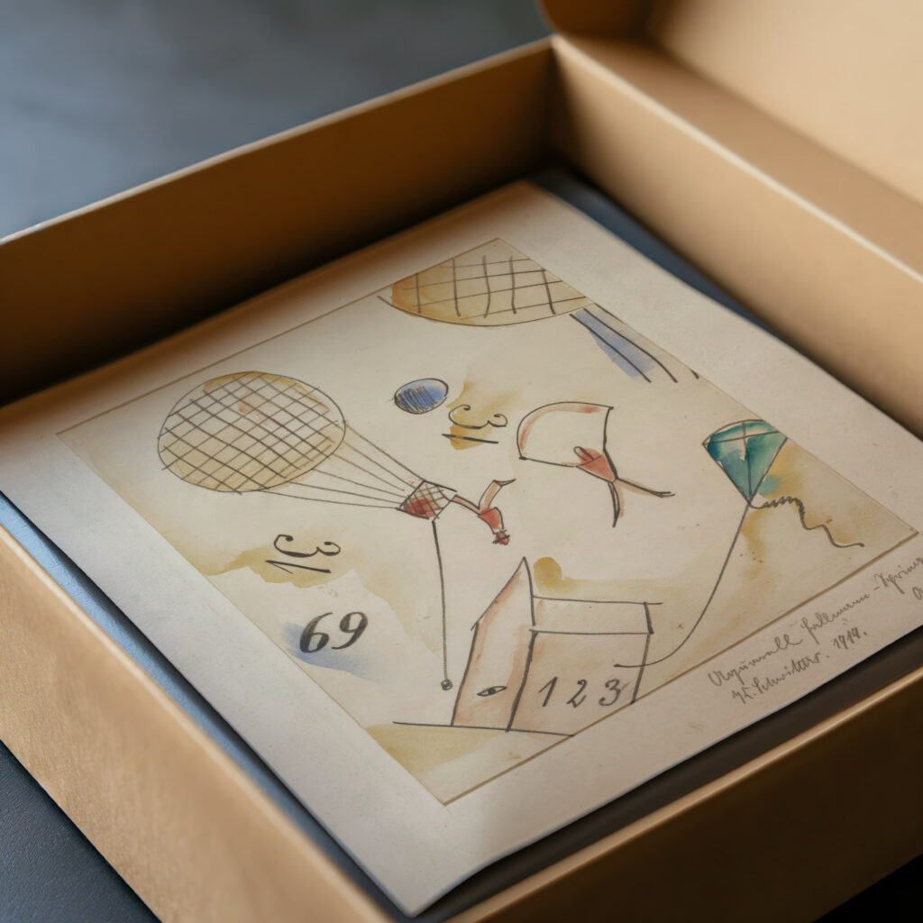 Aq. 34. Aquarell Fallmann Springer 1919 Kurt Schwitters video mockup