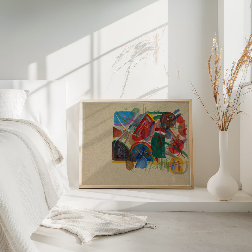 Aquarell ‘Mit Wald und Regenbogen 1913 Wassily Kandinsky 4 mockup